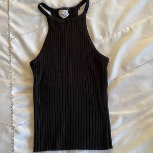 black pacsun ribbed high neck tank